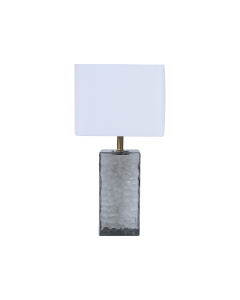 Meliora Table Lamp White Metal Fabric