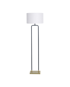 Oscen Floor Lamp Gold Metal Fabric