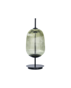 Norris Table Lamp Black Metal Glass