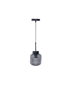 Elvire Pendant Lamp Smoke Gray Metal Glass