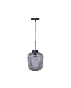 Elvire Pendant Lamp Gray Metal Glass