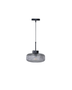 Elvire Pendant Lamp Gray Metal Glass