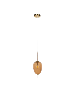 Candrila Metal Glass Pendant Lamp - Brown