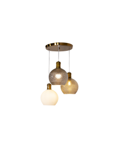 Fermin Pendant Lamp Gray Fabric