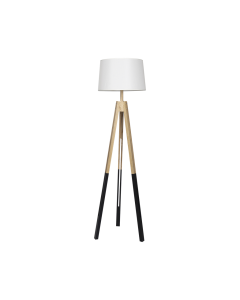 Angelique Floor Lamp Black Metal Wood