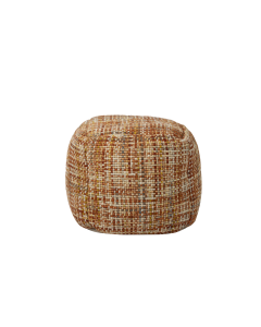 Lava Poufs Light Orange Wool Polyster