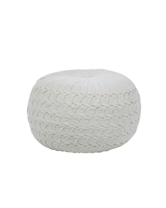 Yara Poufs White Cotton Cembray