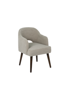 Hana Arm Chair Wood Fabric