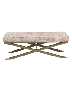 Jasleen Bench Iron Mdf Fabric