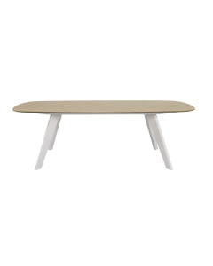 Mira Dining Table 8 Seat White Wood