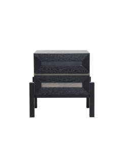 Mira Nightstand Antique Oak Black