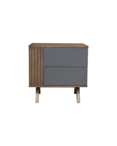 Riven Nightstand Wlalnut Dark Gray