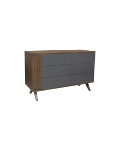 Riven Dresser Wlalnut Dark Gray