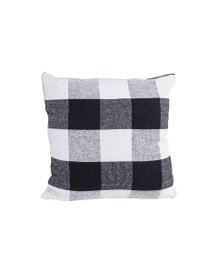 Domax Cushion Cover Black White Cotton