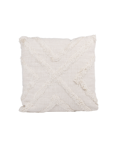 Cora Cushion Cover Light Beige Cotton Mix