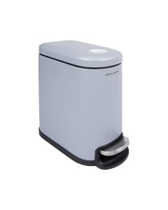 Alisson Waste Bin Matte Gray Steel