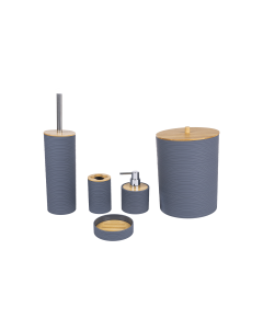 Nigo Bathroom Accessories Gray ABS-Bamboo 5Pcs