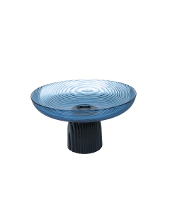 Cian Vase Blue Black Glass