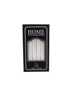 Felicia 12pcs Candles White
