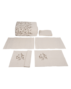 Hemera Duvet Set 7pcs Cream Cotton