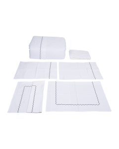 Josina Duvet Set 7pcs White Cotton