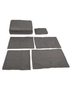 Demure Duvet Set 7pcs Gray 