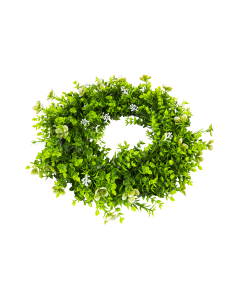 Eucalyptus Leaf Wreath Green Plastic