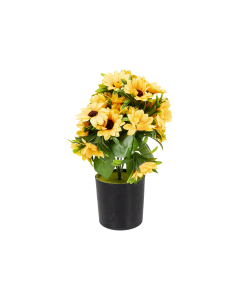 Sunny Flower with Pot Yellow Plastic