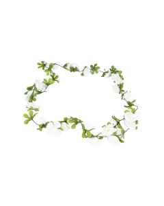 Rose Garland Flower White Plastic