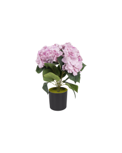 Hydrangea Flower with Pot Light Purple Plastic
