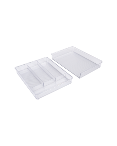 Ansel Cutlery Storage Box Clear Pet Plastic