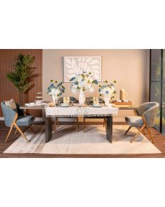 Chic Round Dining Set with Modern Accents
