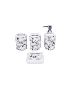 Aliya Bathroom Accessories Ceramic 5Pcs Black