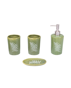 Macau Bathroom Accessories 4pcs Black Ceramic