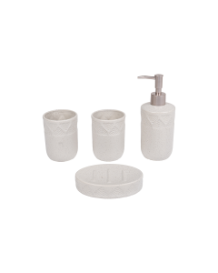 Colom Bathroom Accessories 4pcs Khaki Ceramic
