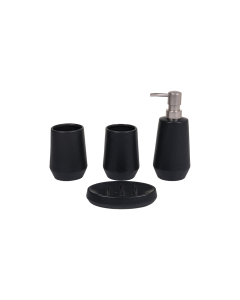 Gorgi Bathroom Accessories 4pcs Black Ceramic