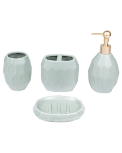 Hipo Bathroom Accessories 4pcs Green Ceramic