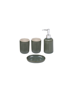 Erl Bathroom Accessories Ceramic Green 4Pcs