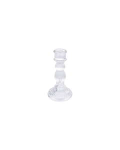 Oces Candle Holder Clear Glass
