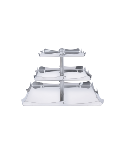 Carlota 3tier Serving Stand Silver Stainless Steel