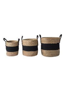 Wembi Storage Basket Black Grass