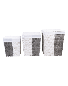 Shela Storage Basket Gray White