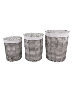 Carol Storage Basket Gray White