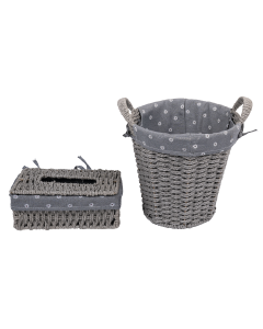 Ferer Storage Basket Gray White