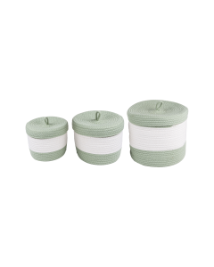 Rici Storage Basket Green White