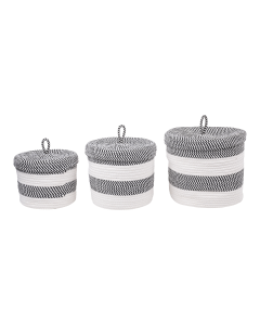 Nicola Storage Basket Black White