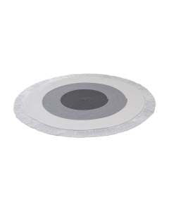 Norma Floor Mat Gray White Cotton thread