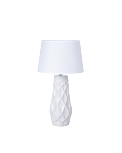 Eletra Table Lamp White Ceramic Iron Crystal