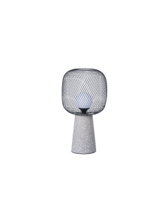 Cueva Cement Iron Table Lamp - White Gray