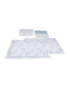 Tejo Bedding Set 4pcs White Cotton